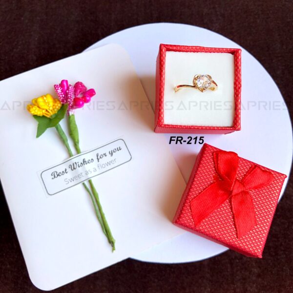 Diamond Cut One Stone Finger Ring | FR-215