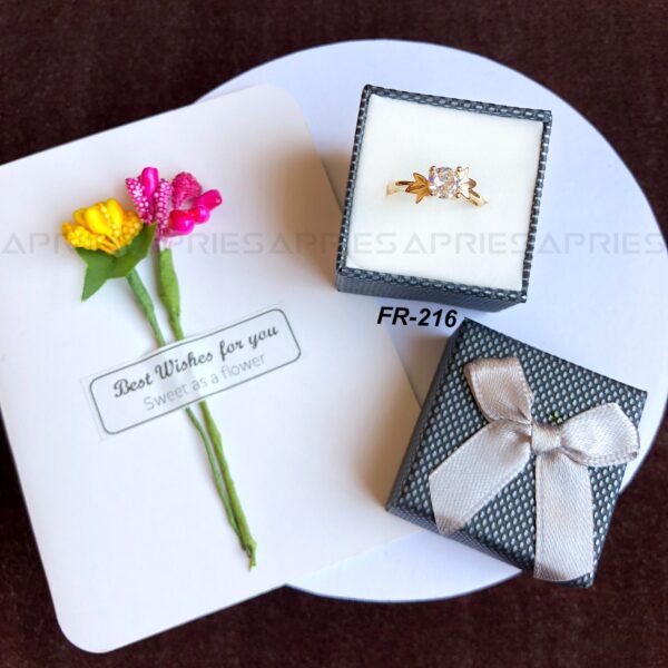 Diamond Cut One Stone Finger Ring | FR-216