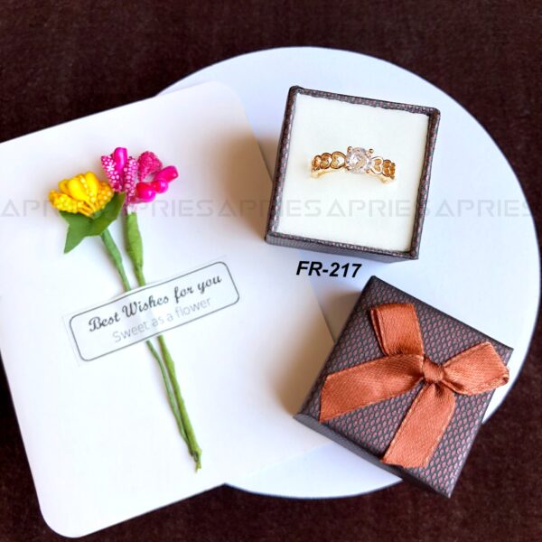 Diamond Cut One Stone Finger Ring | FR-217